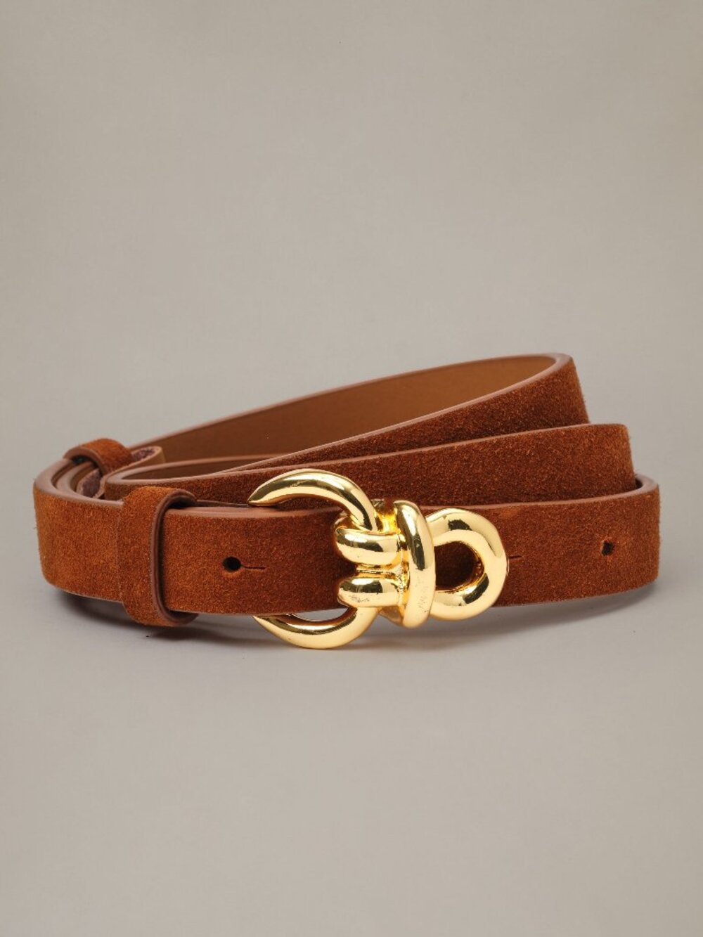 J McLaughlin Natalie Suede Belt - Saddle NEW